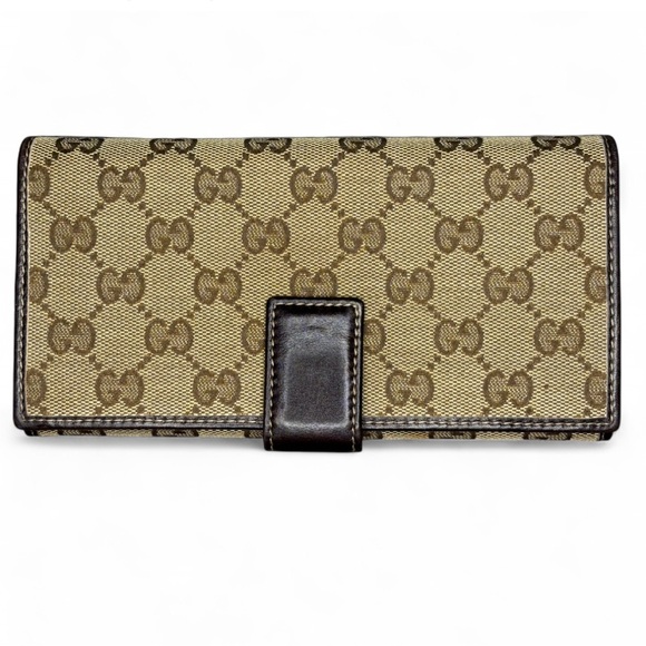 Gucci Britt GG Monogram Continental Wallet Brown Canvas - Picture 3 of 8